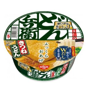NISSIN日清食品 咚兵衛 日本直郵進口滑嫩彈性Q彈有嚼勁即食泡麵杯麵 豆皮烏龍麵(東日本) 96g